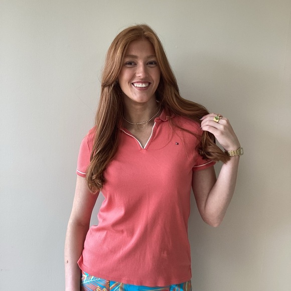 Tommy Hilfiger Coral Pinstripe Professional Shirt